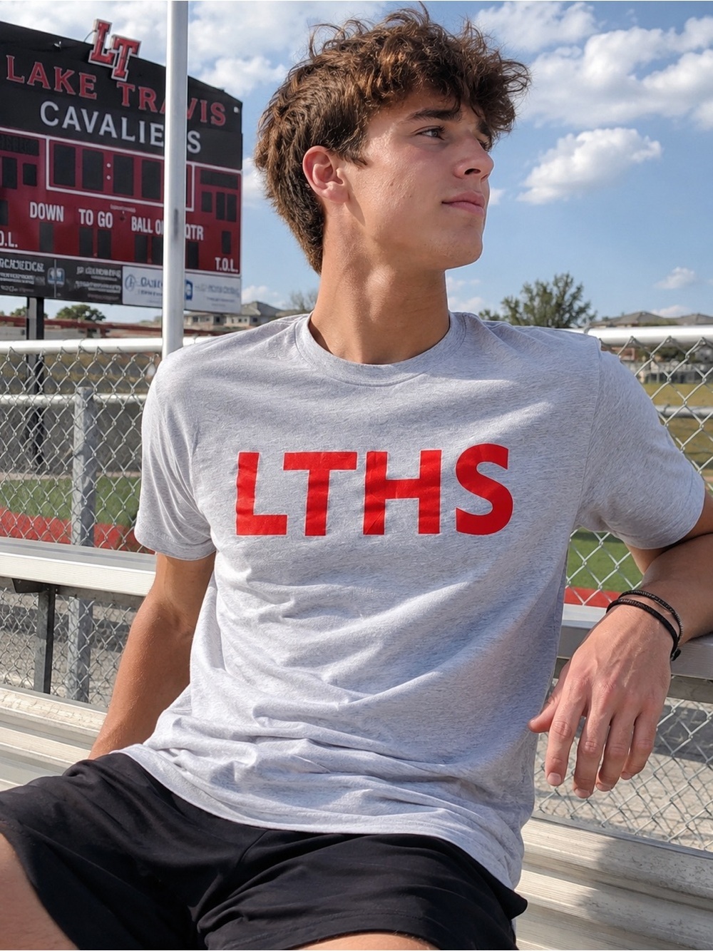 Lake Travis High School LTHS Gray Graphic T-Shirt Unisex Adult Preppy